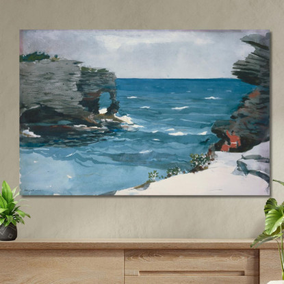 Bermuda Della Costa Rocciosa Winslow Homer quadro stampato su tela