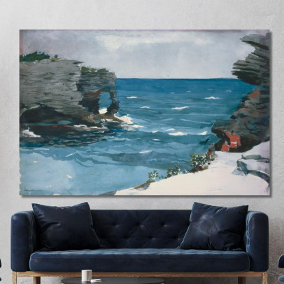 Côte Rocheuse Des Bermudes Winslow Homer tableau impression sur toile