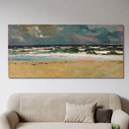 Sandstrand Mit Brandung Winslow Homer drucken auf leinwand