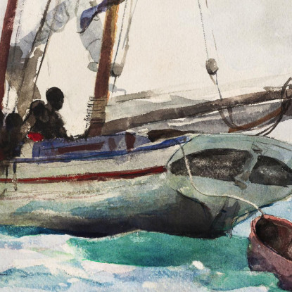 Schoner Nassau Winslow Homer drucken auf leinwand