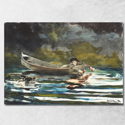 Esquisse Pour Chien Et Chasseur Winslow Homer tableau impression sur toile