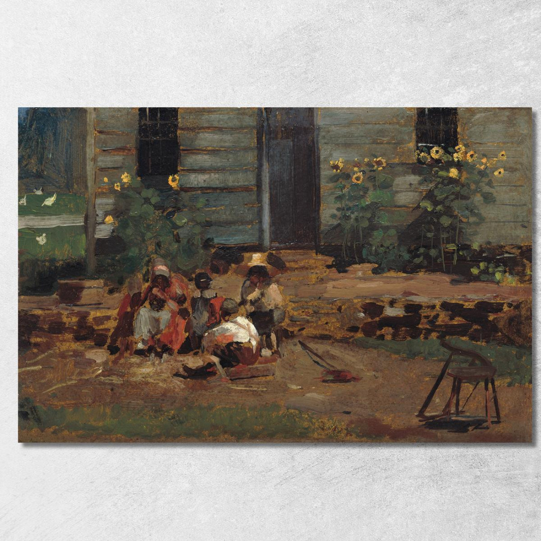 Bosquejo De Un Patio De Cabaña Winslow Homer cuadro en lienzo Bosquejo De Un Patio De Cabaña Winslow Homer cuadro en lienzo