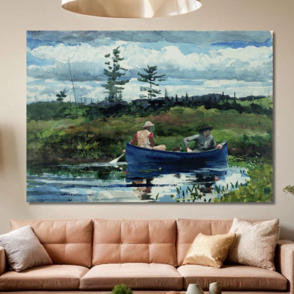 Le Bateau Bleu Winslow Homer tableau impression sur toile