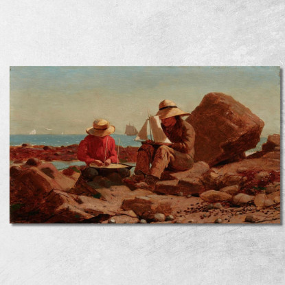 I Costruttori Di Barche Winslow Homer quadro stampato su tela