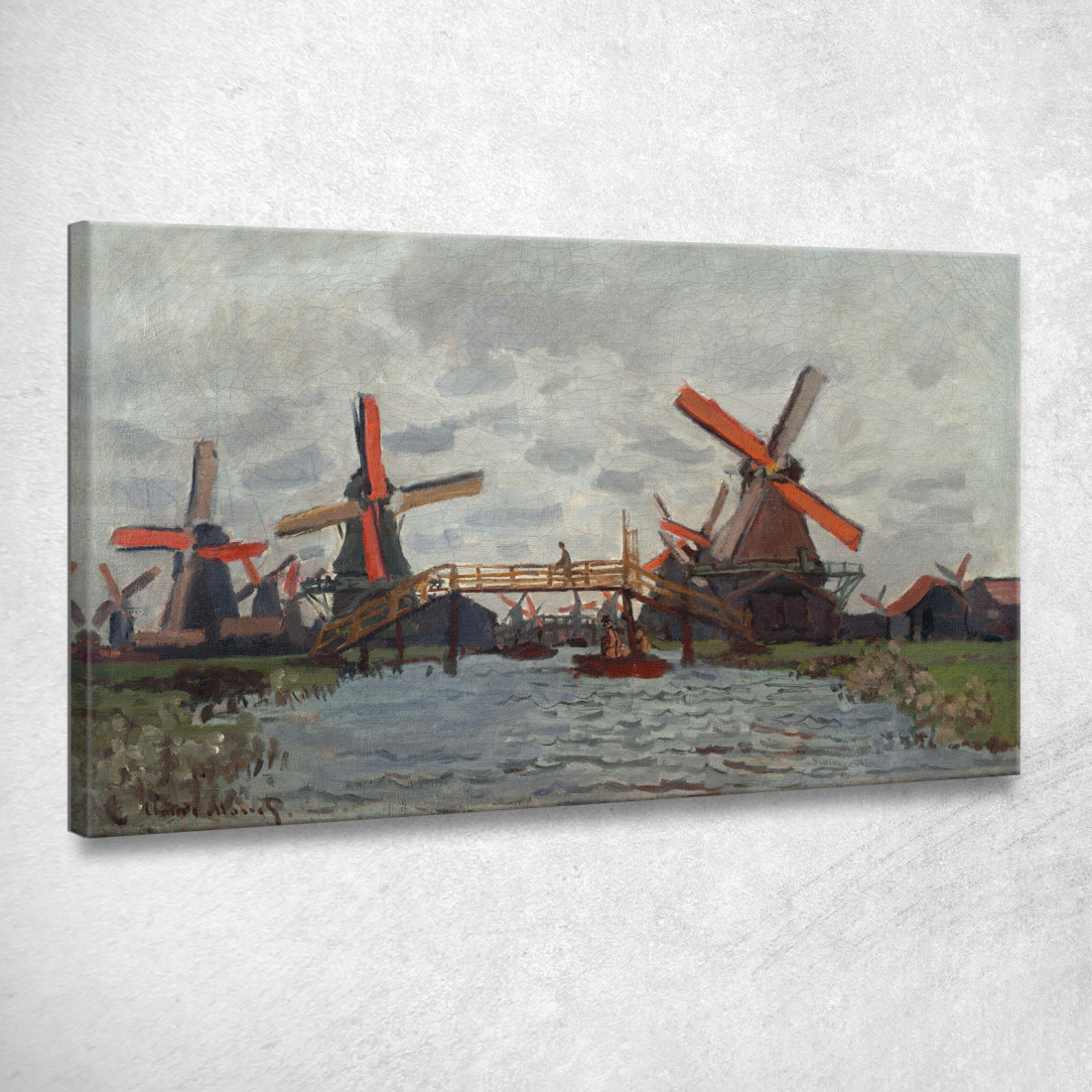 Mulini A Vento Vicino A Zaandam 1871 Claude Monet mnt115 quadro stampato su tela Mulini A Vento Vicino A Zaandam 1871 Claude Monet mnt115 quadro stampato su tela