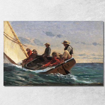 Der Flirt Winslow Homer drucken auf leinwand