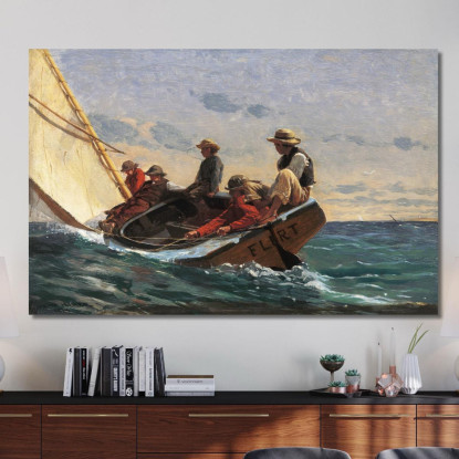 Der Flirt Winslow Homer drucken auf leinwand