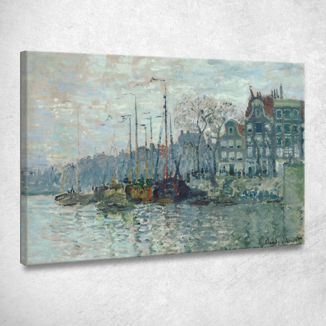 Zaandam La Diga 1874 Claude Monet mnt118 quadro stampato su tela Zaandam La Diga 1874 Claude Monet mnt118 quadro stampato su tela