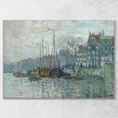 Zaandam La Diga 1874 Claude Monet mnt118 quadro stampato su tela