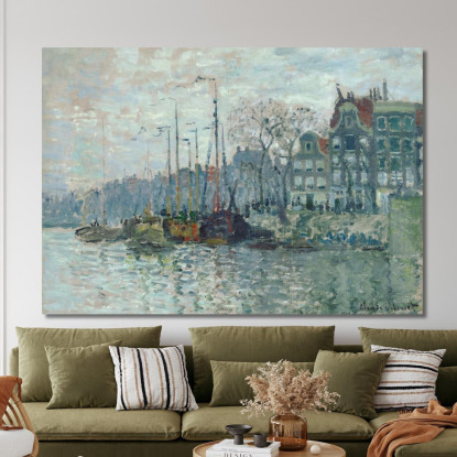 Zaandam La Diga 1874 Claude Monet mnt118 quadro stampato su tela