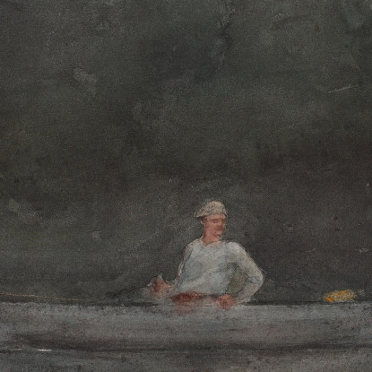Il Pescatore Solitario Winslow Homer quadro stampato su tela