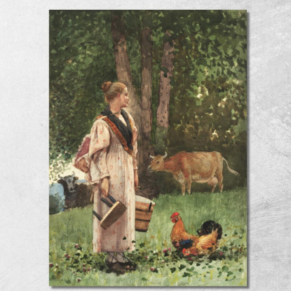 The Milk Maid Winslow Homer canvas print