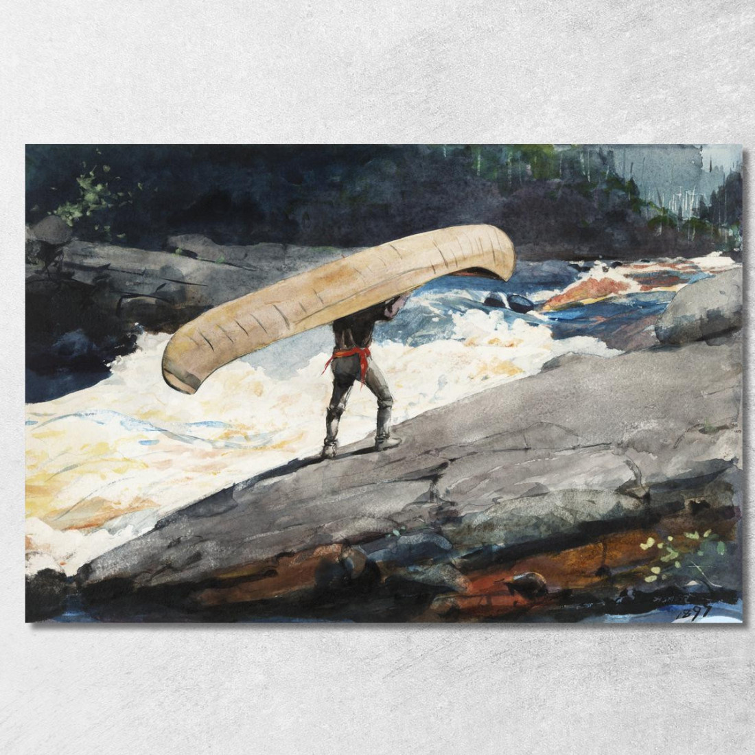 Die Portage Winslow Homer drucken auf leinwand Die Portage Winslow Homer drucken auf leinwand
