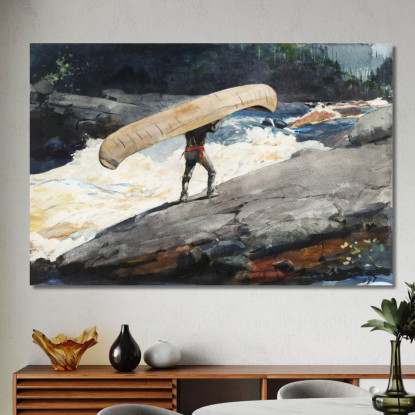 Die Portage Winslow Homer drucken auf leinwand