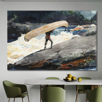 Die Portage Winslow Homer drucken auf leinwand
