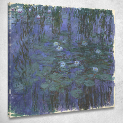 Gigli D'Acqua Blu Claude Monet mnt120 quadro stampato su tela