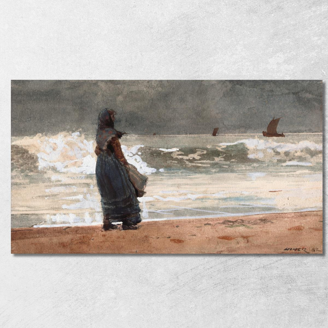 L'Observateur Tynemouth Winslow Homer tableau impression sur toile