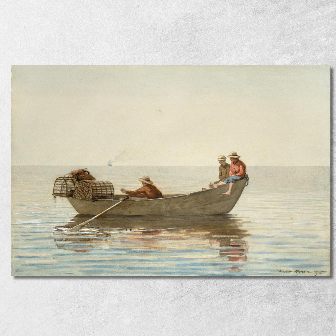 Trois Garçons Dans Un Doris Avec Des Casiers À Homard Winslow Homer tableau impression sur toile