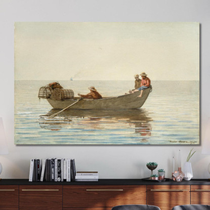 Three Boys In A Dory With Lobster Pots Winslow Homer canvas print