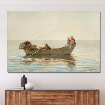 Three Boys In A Dory With Lobster Pots Winslow Homer canvas print