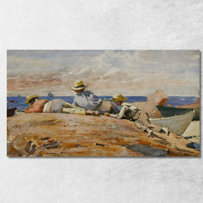 Trois Garçons Sur Le Rivage Winslow Homer tableau impression sur toile