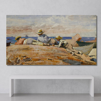 Three Boys On The Shore Winslow Homer canvas print