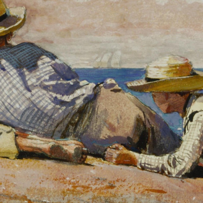 Tre Ragazzi Sulla Riva Winslow Homer quadro stampato su tela