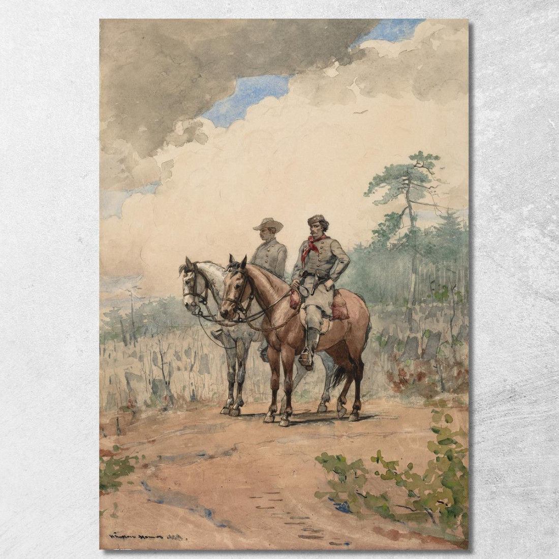 Due Scout Winslow Homer quadro stampato su tela Due Scout Winslow Homer quadro stampato su tela