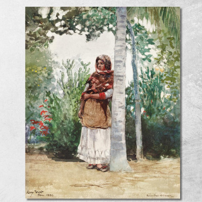 Under A Palm Tree Winslow Homer canvas print