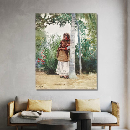 Unter Einer Palme Winslow Homer drucken auf leinwand