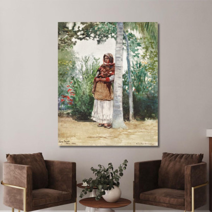Unter Einer Palme Winslow Homer drucken auf leinwand