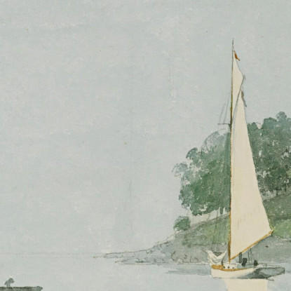 Yacht In Una Baia Gloucester Winslow Homer quadro stampato su tela