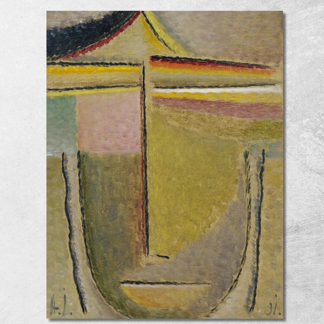Testa Astratta Apollo Alexej von Jawlensky avj7 quadro stampato su tela Testa Astratta Apollo Alexej von Jawlensky avj7 quadro stampato su tela