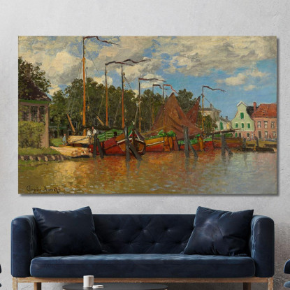 Barche A Zaandam Claude Monet mnt126 quadro stampato su tela