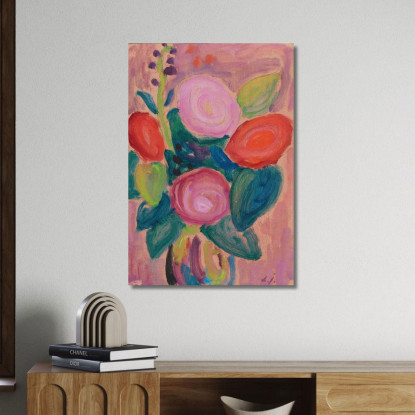 Blumenstrauss In Vaso Alexej von Jawlensky avj17 quadro stampato su tela