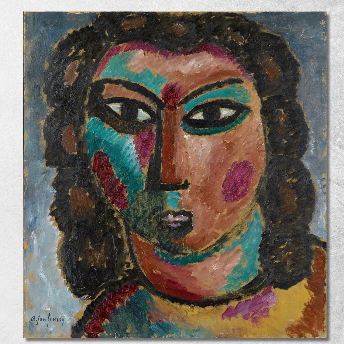 Riccioli Castani Alexej von Jawlensky avj18 quadro stampato su tela