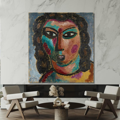 Riccioli Castani Alexej von Jawlensky avj18 quadro stampato su tela