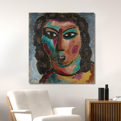 Riccioli Castani Alexej von Jawlensky avj18 quadro stampato su tela