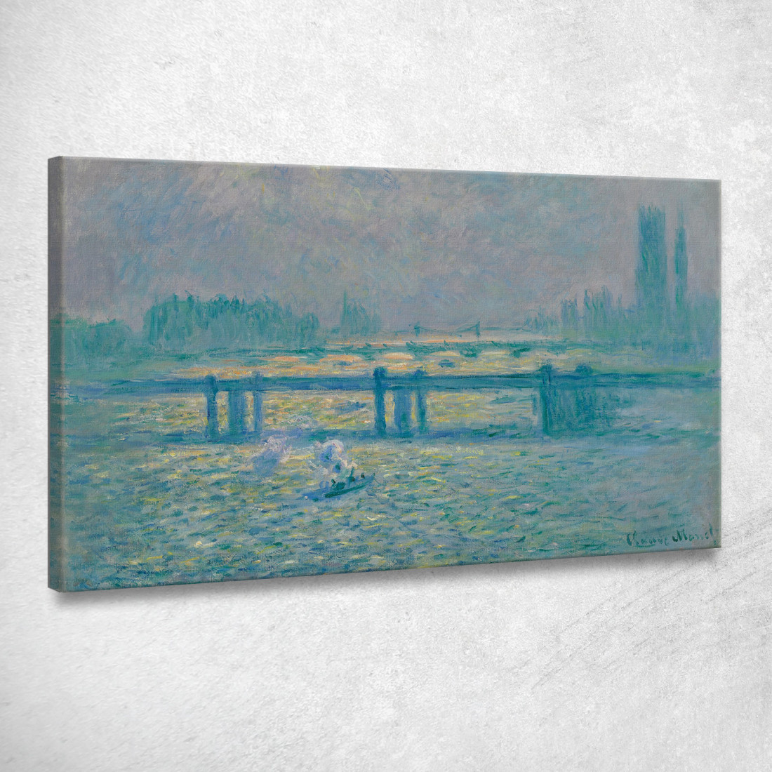 Ponte Di Charing Cross Riflessioni Sul Tamigi Claude Monet mnt127 quadro stampato su tela Ponte Di Charing Cross Riflessioni Sul Tamigi Claude Monet mnt127 quadro stampato su tela