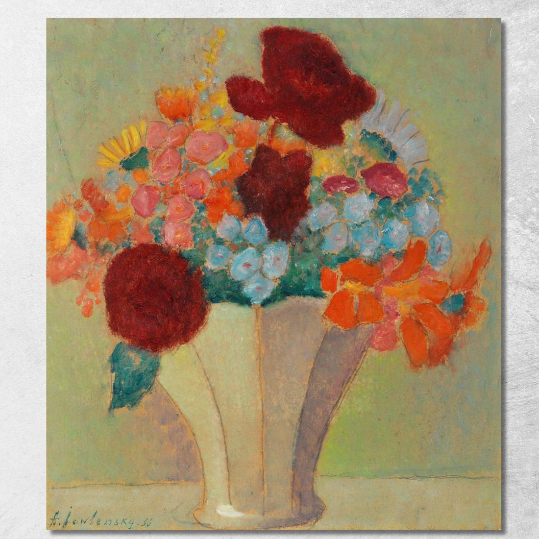 Grande Bouquet Luminoso Di Natura Morta Alexej von Jawlensky avj38 quadro stampato su tela Grande Bouquet Luminoso Di Natura Morta Alexej von Jawlensky avj38 quadro stampato su tela