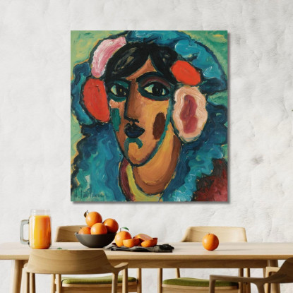 Infanta Spagnolo Spagnolo Infanta Alexej von Jawlensky avj43 quadro stampato su tela