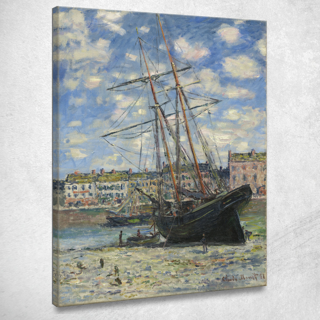 Barca Sdraiata Con La Bassa Marea Claude Monet mnt130 quadro stampato su tela Barca Sdraiata Con La Bassa Marea Claude Monet mnt130 quadro stampato su tela