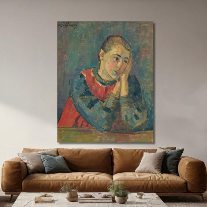 Bambino Con La Testa Appoggiata Alexej von Jawlensky avj44 quadro stampato su tela