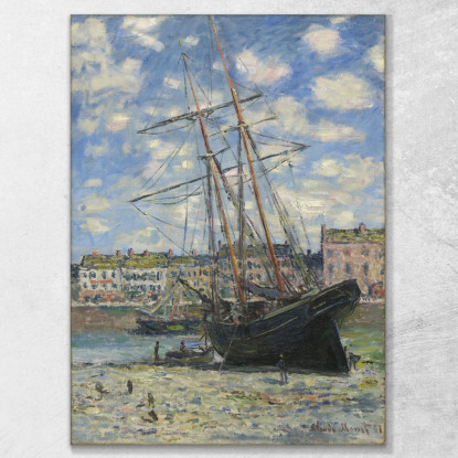 Barca Sdraiata Con La Bassa Marea Claude Monet mnt130 quadro stampato su tela