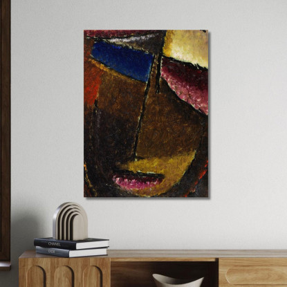 Piccola Testa Astratta Alexej von Jawlensky avj46 quadro stampato su tela