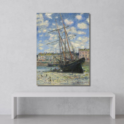 Barca Sdraiata Con La Bassa Marea Claude Monet mnt130 quadro stampato su tela