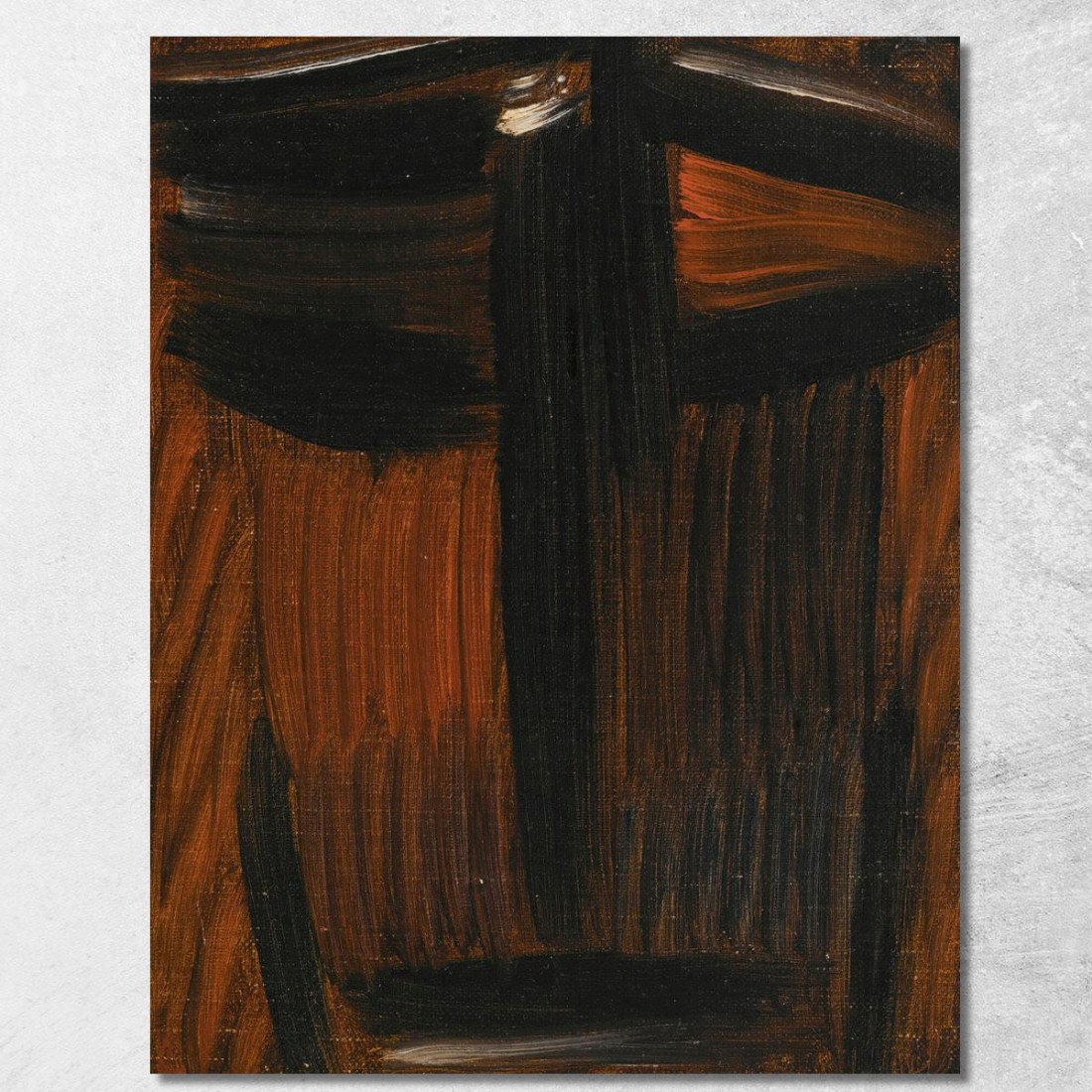 Meditazione Nero-Arancio Incandescente Alexej von Jawlensky avj66 quadro stampato su tela Meditazione Nero-Arancio Incandescente Alexej von Jawlensky avj66 quadro stampato su tela