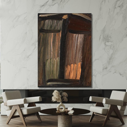Meditazione Media Legata Alla Terra Alexej von Jawlensky avj68 quadro stampato su tela