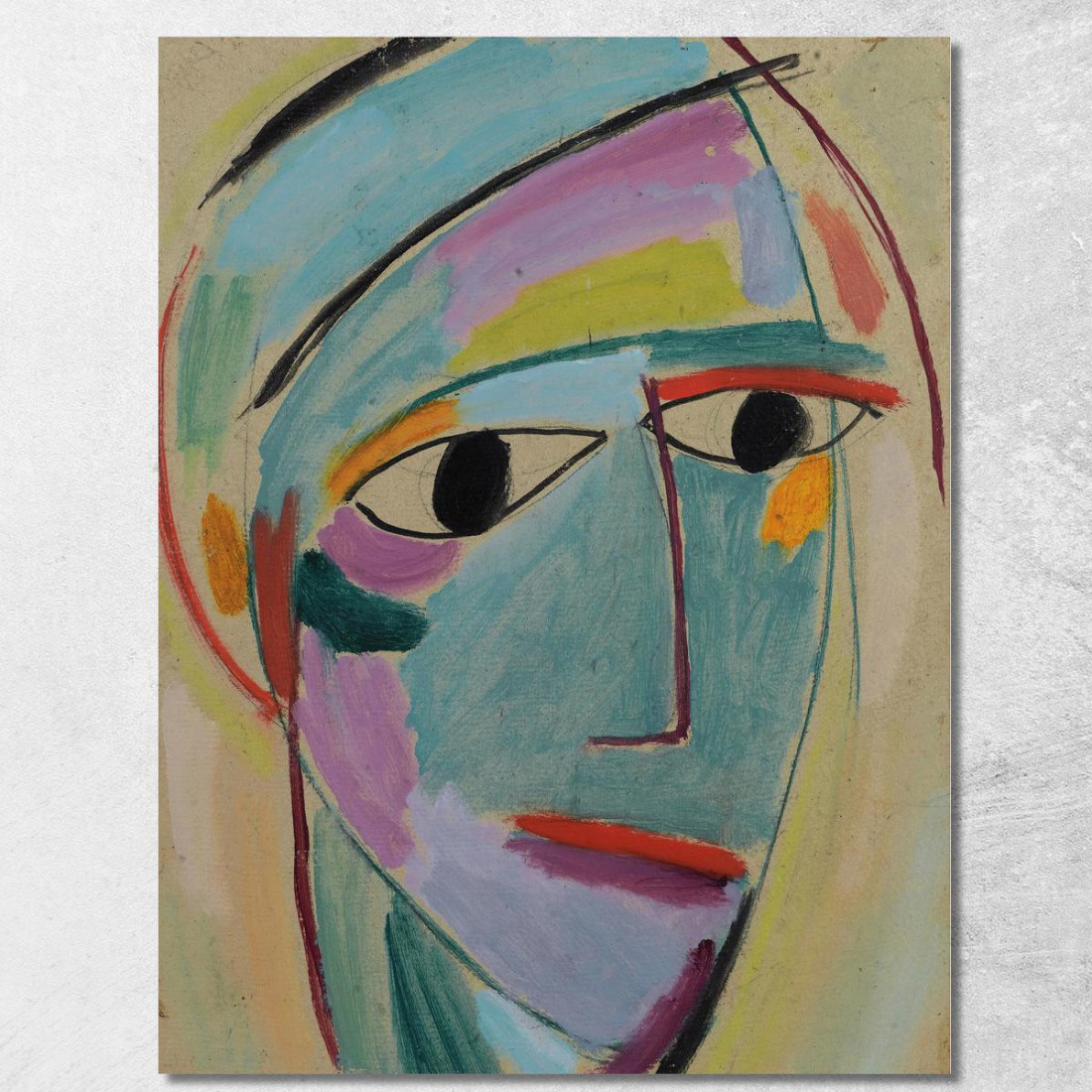 Testa Mistica Profilo Di Tre Quarti Alexej von Jawlensky avj72 quadro stampato su tela Testa Mistica Profilo Di Tre Quarti Alexej von Jawlensky avj72 quadro stampato su tela