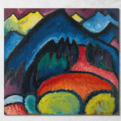 Monti Dell'Oberstdorf Alexej von Jawlensky avj75 quadro stampato su tela